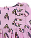 Розовое платье с принтом &quot;лошади&quot; Stella McCartney | Фото 4