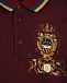 Бордовая толстовка-поло с принтом &quot;герб&quot; Dolce&Gabbana | Фото 3