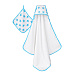 Набор: полотенце с уголком для тела, полотенце для лица Aden & Anais Fluro blue  | Фото 2