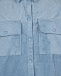 Вельветовая рубашка с накладными карманами, серо-голубая Dan Maralex | Фото 9
