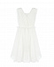 Белое платье с коричневым атласным поясом Aletta | Фото 3