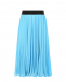 Голубая плиссированная юбка MSGM | Фото 1