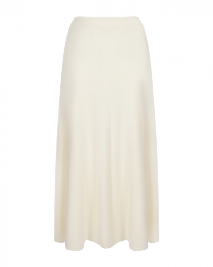 Кашемировая юбка молочного цвета Arch4 | Фото 1
