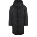 Черное пальто-пуховик с капюшоном Moncler | Фото 1