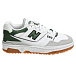 Кеды на шнуровке с зеленым логотипом, белые NEW BALANCE | Фото 2