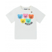 Белая футболка с разноцветными мишками Moschino | Фото 1