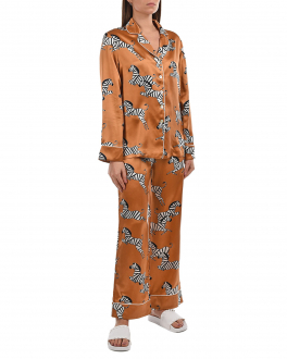 Пижама с принтом &quot;Зебры&quot; Olivia von Halle , арт. LILA-ZELDA ZELDA | Фото 2