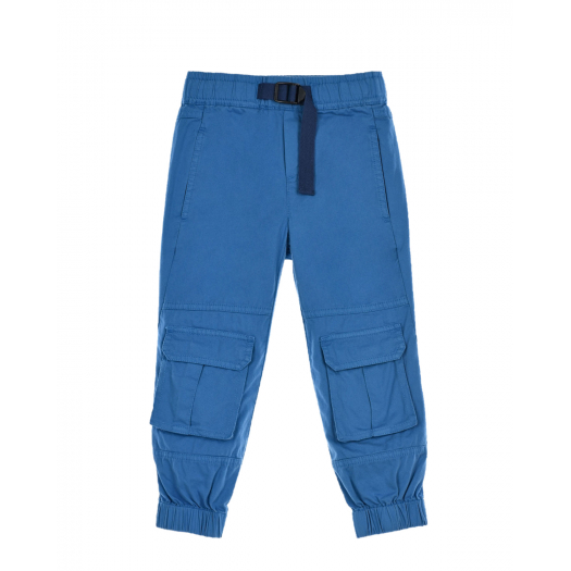 Синие брюки с накладными карманами Stella McCartney | Фото 1