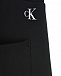 Черные спортивные брюки с белым логотипом Calvin Klein | Фото 3