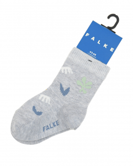 Серые носки с растительным принтом Falke Серый, арт. 10564 3172 | Фото 1