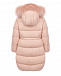 Розовое пальто-пуховик с меховой отделкой IL Gufo | Фото 2