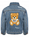 Синяя джинсовая куртка с принтом &quot;медвежонок&quot; Moschino | Фото 2