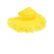 Желтая панама с цветочной аппликацией Monnalisa | Фото 1