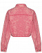 Розовая джинсовая куртка с принтом &quot;tie-dye&quot; MSGM | Фото 2