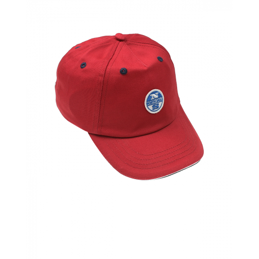 Красная бейсболка с лого NORTH SAILS | Фото 1