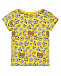 Желтая футболка с принтом &quot;Мишка и ромашки&quot; Moschino | Фото 2