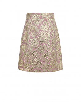 Розовая жаккардовая юбка Dolce&Gabbana Золотой, арт. L52I89 HJMLB S8355 | Фото 1