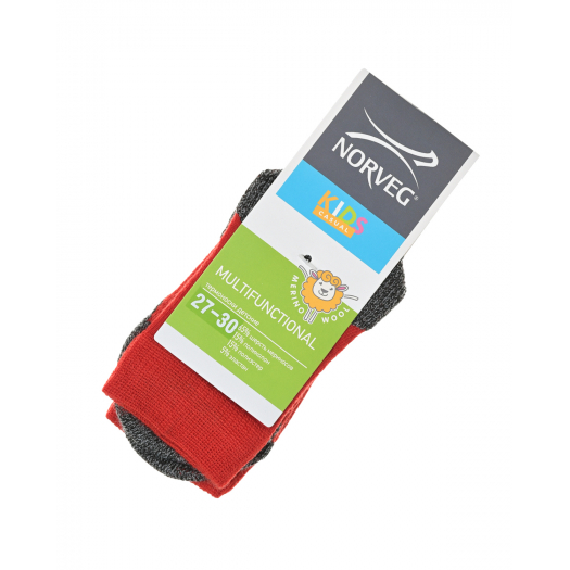Серо-красные носки Multifunctional Norveg | Фото 1