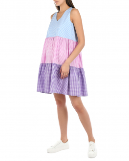 Трехцветное платье без рукавов Pietro Brunelli Мультиколор, арт. AG2214 CODAYT SCPP | Фото 2