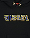 Толстовка-худи с лого, черная Diesel | Фото 3