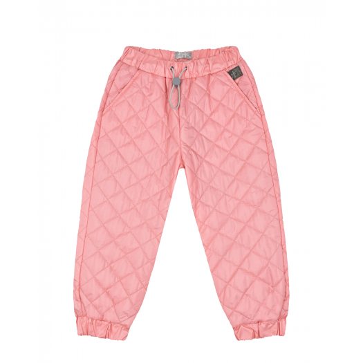Розовые стеганые брюки IL Gufo | Фото 1