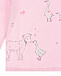 Розовая толстовка с принтом &quot;гуси&quot; Sanetta Kidswear | Фото 3