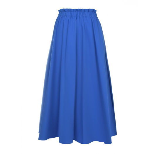 Синяя юбка с поясом на резинке Pietro Brunelli | Фото 1
