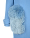 Голубое пальто с меховыми карманами в тон Blancha | Фото 9