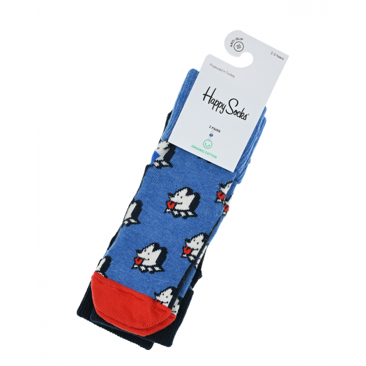 Носки с защитой, комплект 2 шт, синий/голубой Happy Socks | Фото 1