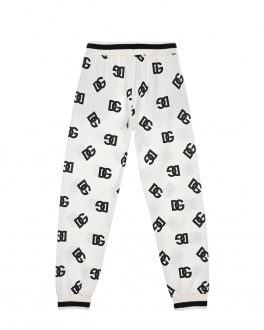 Спортивные брюки со сплошным лого Dolce&Gabbana Белый, арт. L5JP9P HS7KC HAVAN | Фото 2