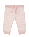 Спортивные брюки со сплошным лого, розовые