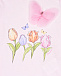 Розовая футболка с принтом &quot;тюльпаны&quot; Monnalisa | Фото 3
