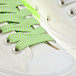 Белые кеды с зелеными вставками MSGM | Фото 9