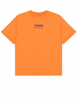 Оранжевая футболка с фиолетовым лого Fendi Оранжевый, арт. JUI040 7AJ F0TX8 | Фото 1