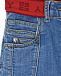 Голубые джинсовые шорты с красным поясом  | Фото 3