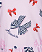 Розовое платье с принтом &quot;бантики&quot; Monnalisa | Фото 3