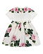Белое платье с принтом &quot;розы&quot; Dolce&Gabbana | Фото 2