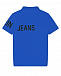 Синяя футболка-поло с черным логотипом Calvin Klein | Фото 2