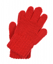 Красные перчатки из шерсти