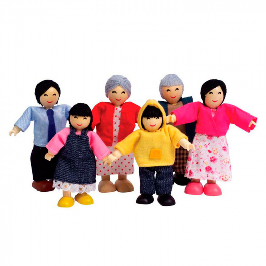 Набор мини-кукол &quot;Счастливая азиатская семья&quot; Hape | Фото 1