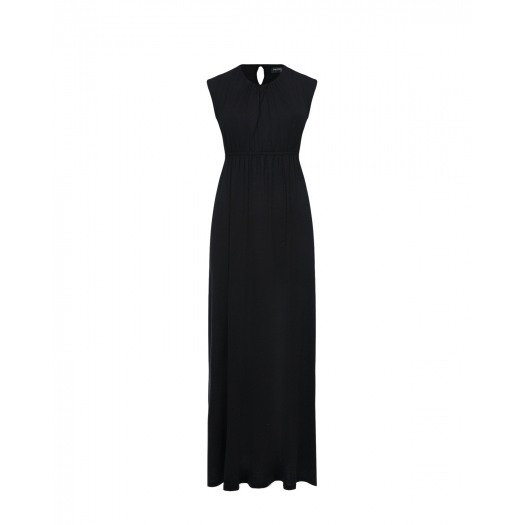 Черное платье с вырезом на спине Pietro Brunelli | Фото 1