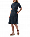 Темно-синее платье с поясом Pietro Brunelli | Фото 3