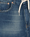 Синие джинсы с поясом на кулиске MM6 Maison Margiela | Фото 3