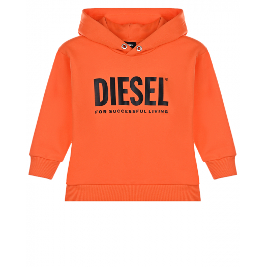 Толстовка-худи оранжевого цвета Diesel | Фото 1