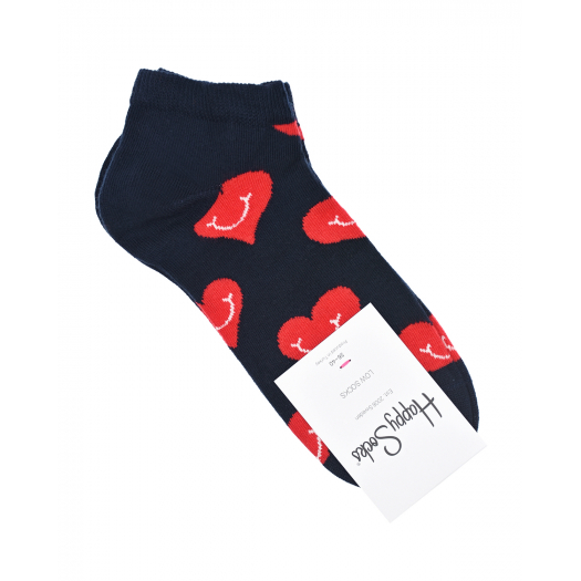 Носки с принтом &quot;сердца&quot; Happy Socks | Фото 1