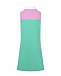 Бирюзовое платье с фиолетовой вставкой Emporio Armani | Фото 3