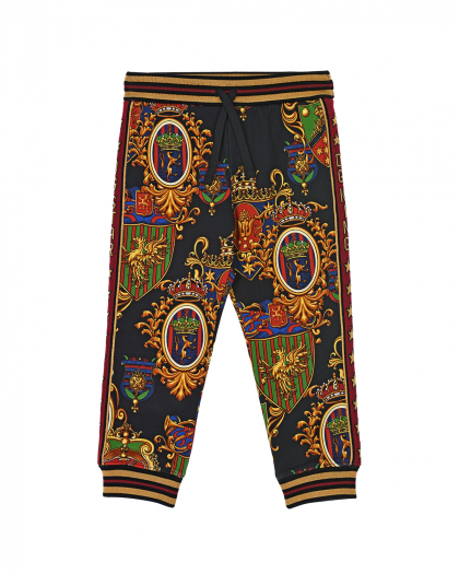 Спортивные брюки с принтом гербы Dolce&Gabbana | Фото 1