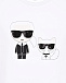 Белая толстовка с принтом &quot;Карл и Шупетт&quot; Karl Lagerfeld kids | Фото 3