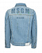 Голубая джинсовая куртка с принтом &quot;брызги краски&quot; MSGM | Фото 2