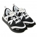Черно-белые кроссовки с замшевыми вставками Emporio Armani | Фото 1
